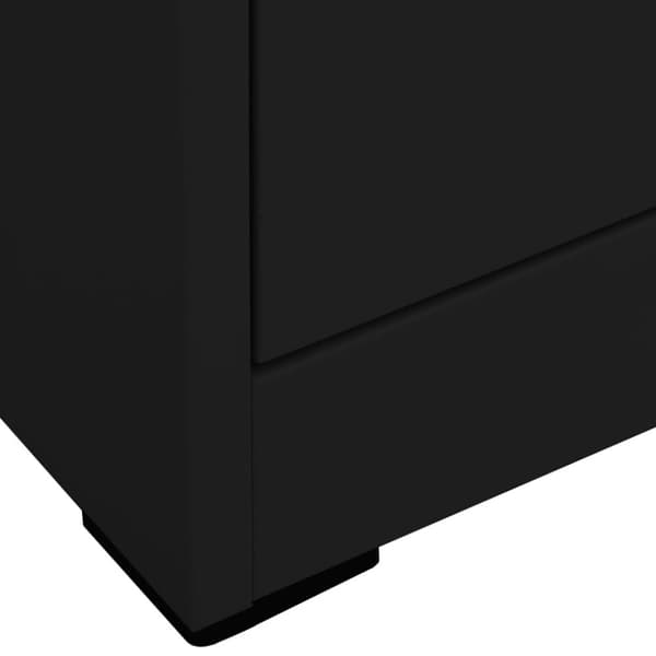 Dokumentskåp svart 46x62x72,5 cm stål