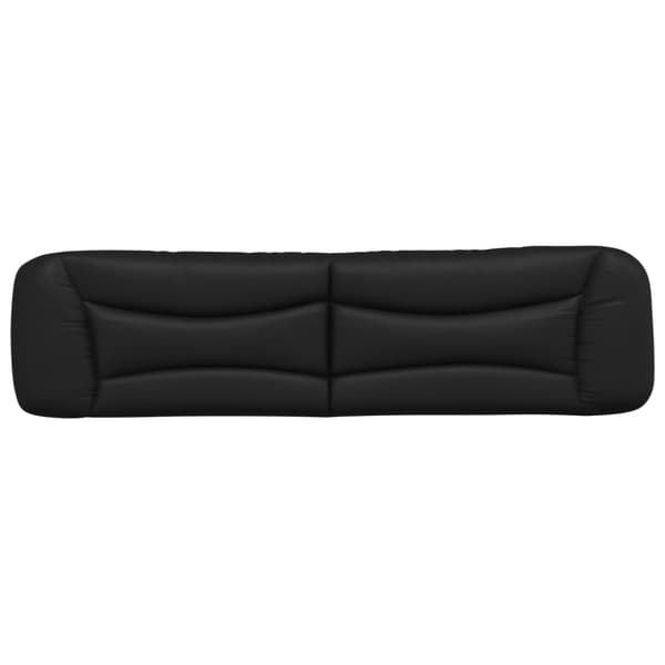 Headboard Cushion "Hvar" Black 200 cm Faux Leather