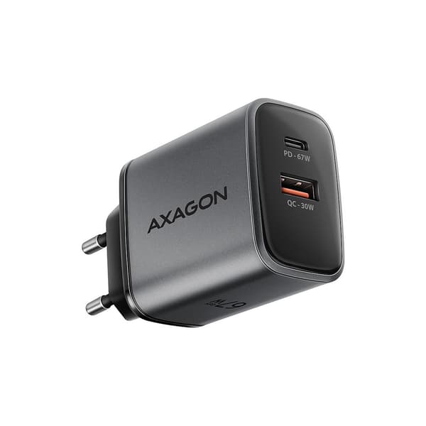 AXAGON strömadapter - USB typ A, USB-C - 67 watt