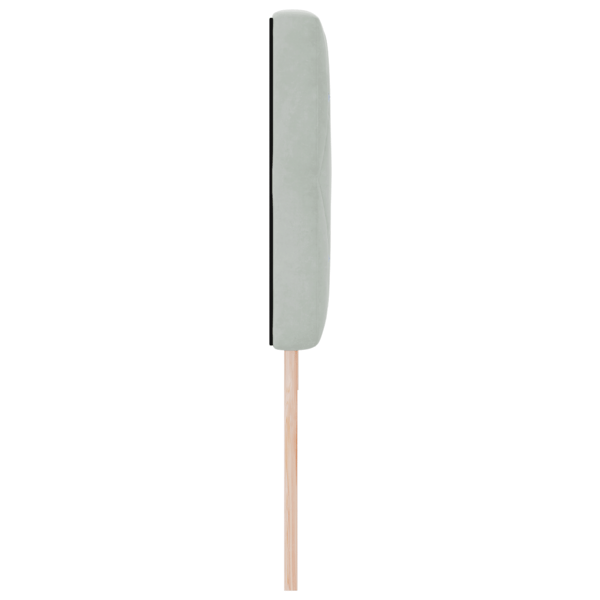 LED huvuddyna med LED-ljusslingor Ljusgrå 180 cm Sammet