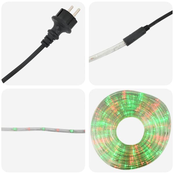 LED-ljusslang för julen 240 LED-lampor Röd, Grön 10 m