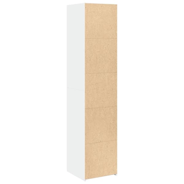 Högskåp vit 40x41x185 cm konstruerat trä