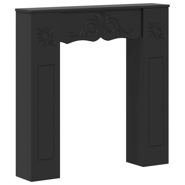 Eldstadsram Svart 102 x 20 x 102 cm Konstruerat trä