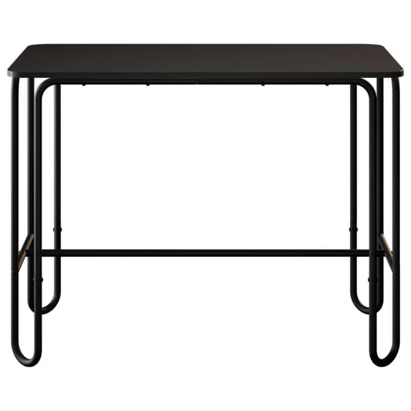 Matbord 100 x 50 x 75 cm Konstruerat trä Svart Rektangulär