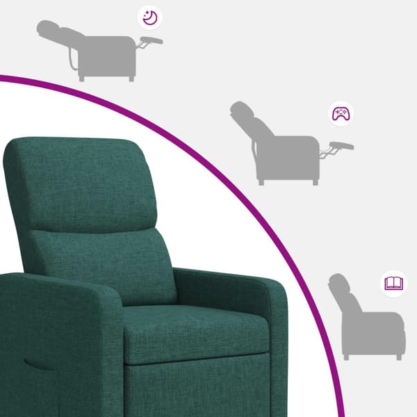 Recliner Mörkgrön Tyg