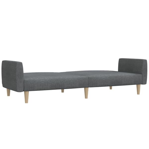 Bäddsoffa 2-sits ljusgrå tyg