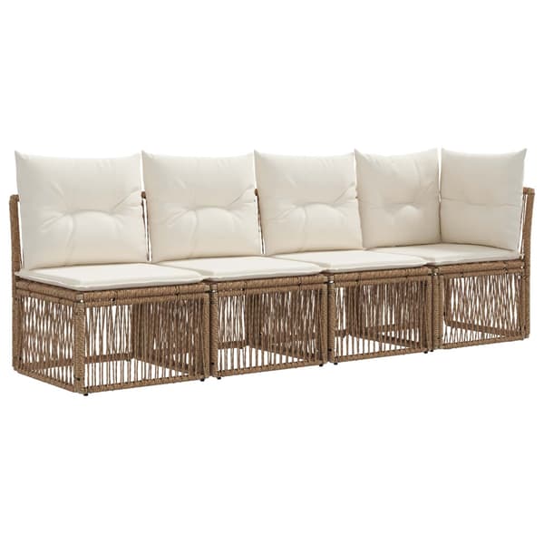 Trädgårdsoffset 11 pcs Beige konstrotting