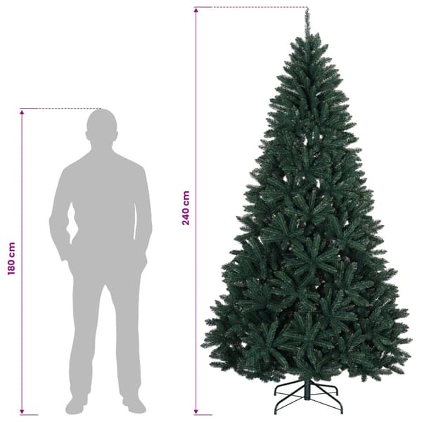 Plast Hingad Julgran 240 cm PVC Mörkgrön