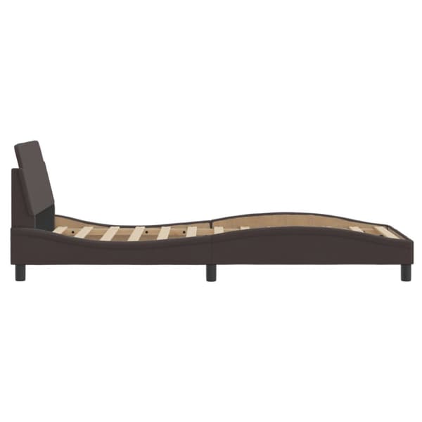 Bed Frame "Dover" Dark Brown 90x190 cm Fabric