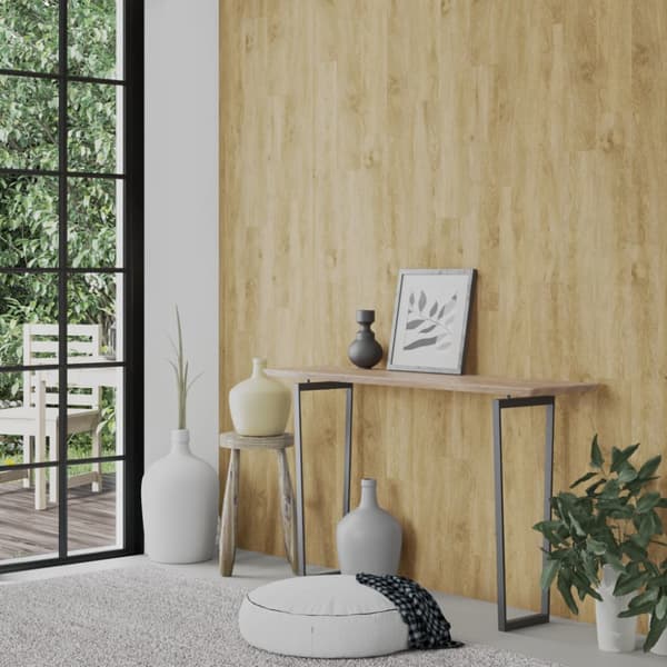 Väggpaneler träimitation brun PVC 2,06 m²