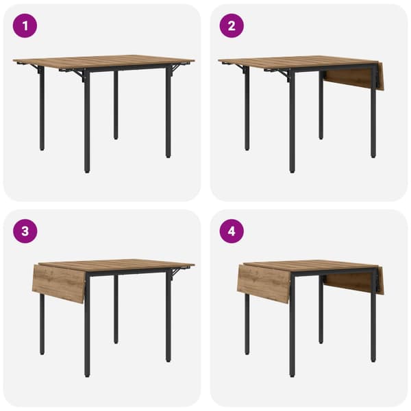 Utbyggbart matbord 120 x 81,5 x 75 cm Konstruerat trä