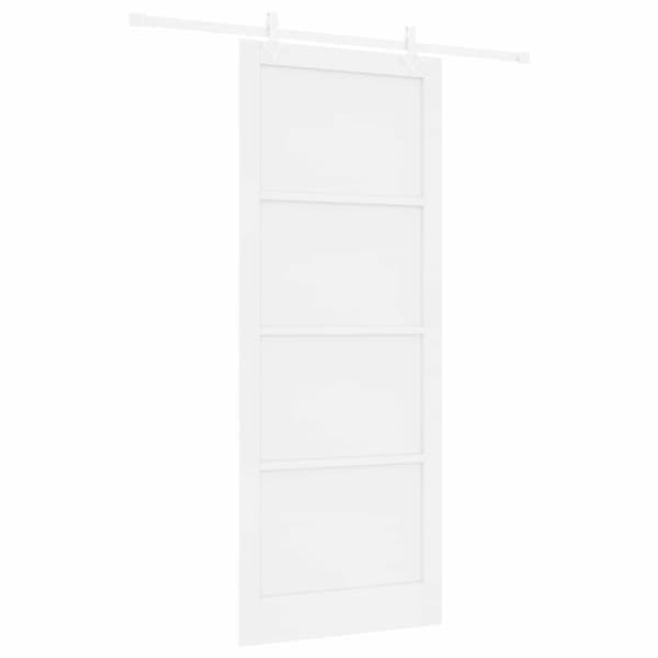 Skjutdörr 93 x 232 cm Konstruerat trä Vit