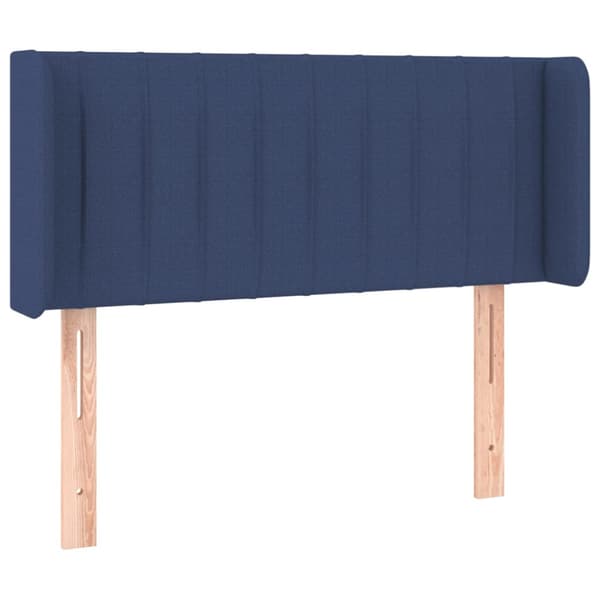 Sänggavel LED blå 93x16x78/88 cm tyg
