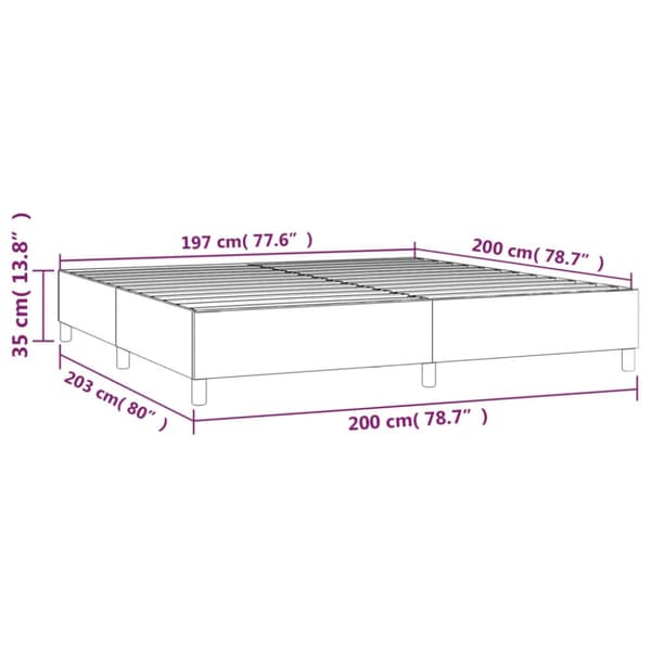 Boxspring-sängram cappuccino 200x200 cm konstläder
