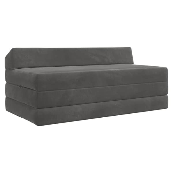 Fällbar Soffbed Mörkgrå 120 x 60 x 49 cm Tyg