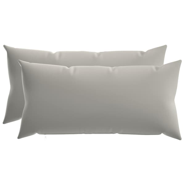 Kuddöverdrag 2 st HEERLEN Grå 40 x 80 cm Polyester