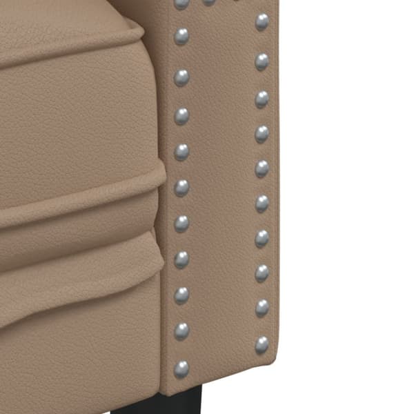 Soffgrupp chesterfield 2 delar cappuccino konstläder