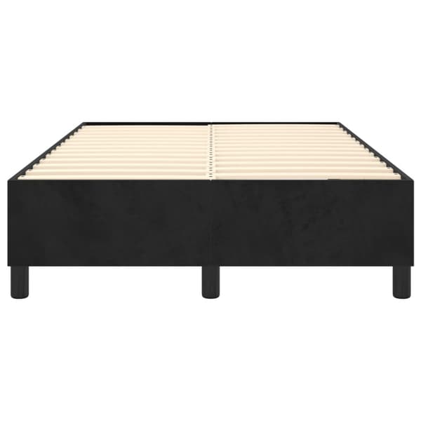 Boxspring-sängram svart 120x200 cm sammet