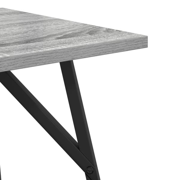 Sidobordsset 2 pcs Grå Sonoma och Svart