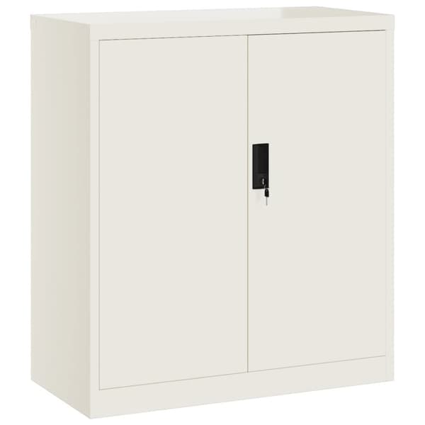 Dokumentskåp vit 79x40x90 cm stål