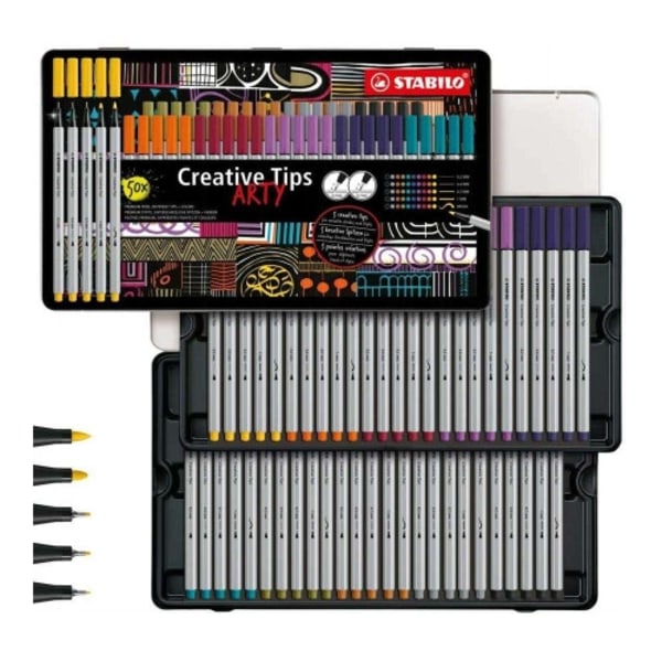 Stabilo - Creative Tips Metal box of 50 pcs. ARTY - (204084)