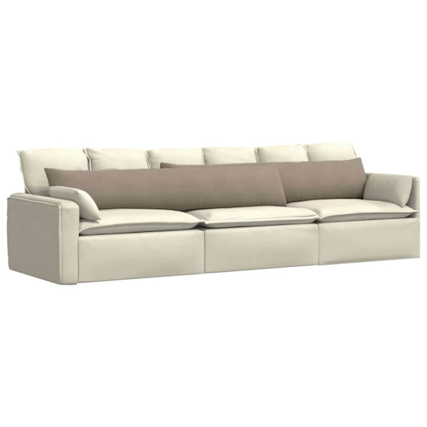 Sofakuddar 2 pcs Taupe 200 x 40 cm tyg