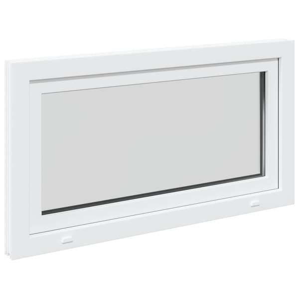 Källarfönster RISOR Vit 110 x 50 cm PVC och glas