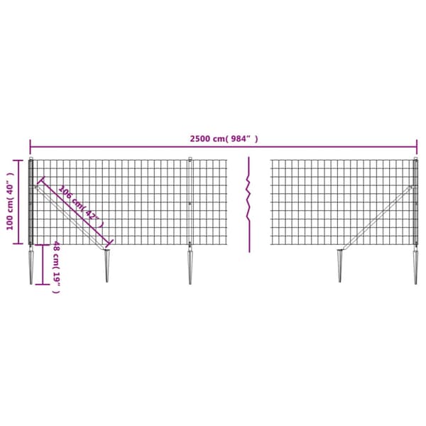 Stängsel med markspett grön 1x25 m