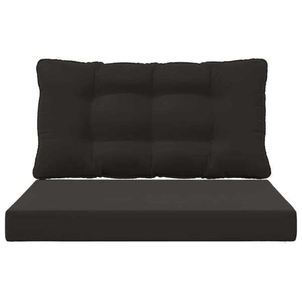 Utomhus Soffa Kudde 2 pcs Svart Polyester