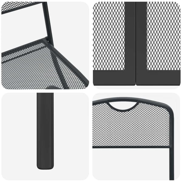 Utemöbelset 7 pcs Antracit Järn och stål