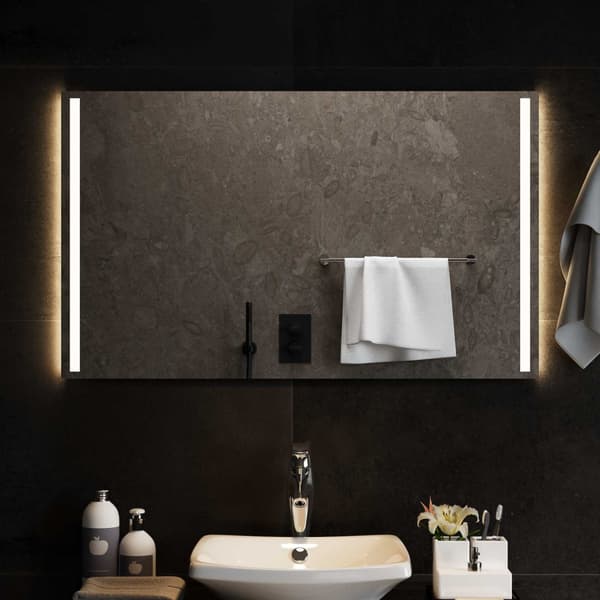 LED Badrumsspegel Transparent 100 x 60 cm härdat glas