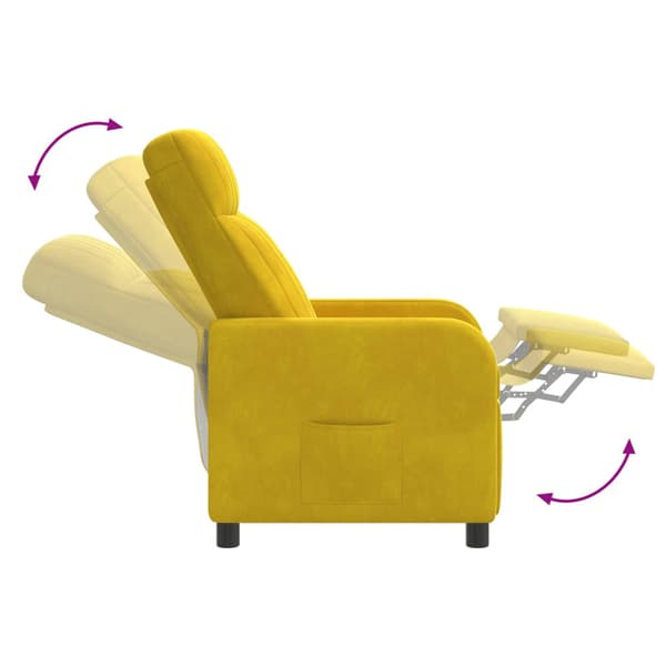 Recliner Gul Sammet (V)