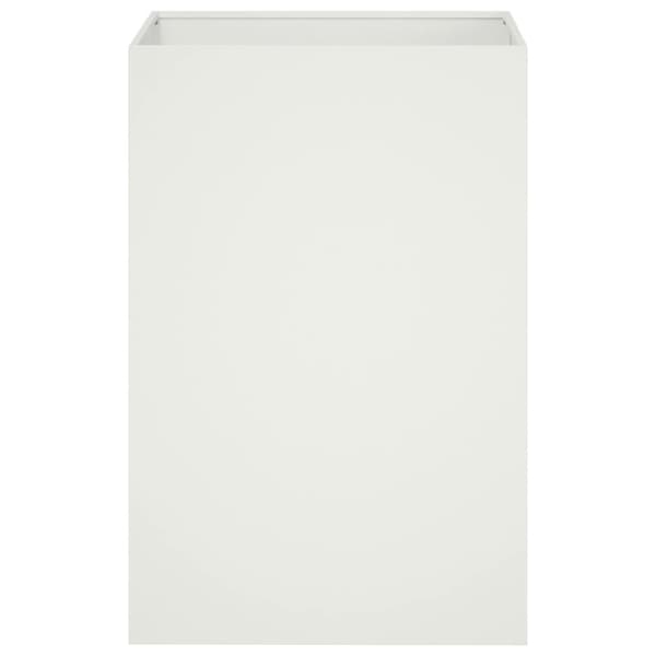 Trädgårdsplanterare Vit 40 x 40 x 75 cm Kallvalsat stål