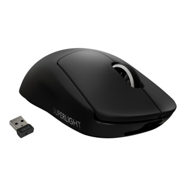 Logitech PRO X SUPERLIGHT Wireless Gaming Mouse - mus - 2.4 GHz - svart Svart
