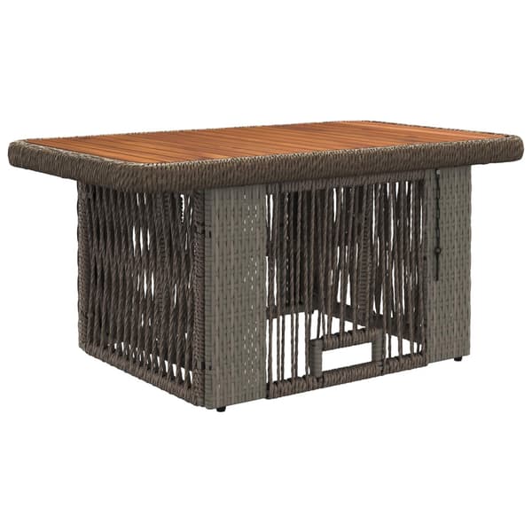 Trädgårdsmöbelset med kudde 3 pcs Grå och mörkgrå konstrotting