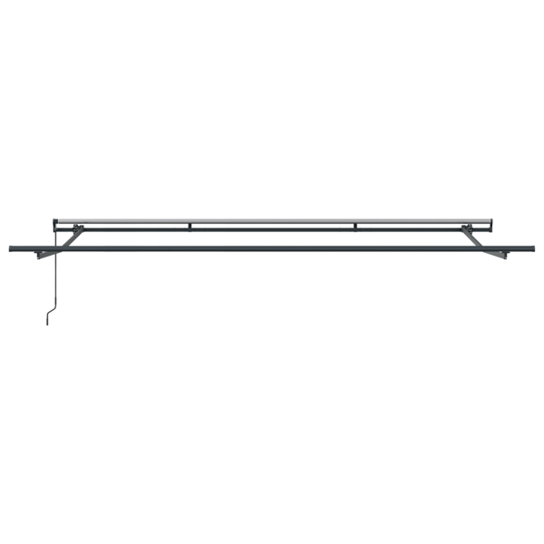 Utfällbar markis orange och brun 400 × 350 cm