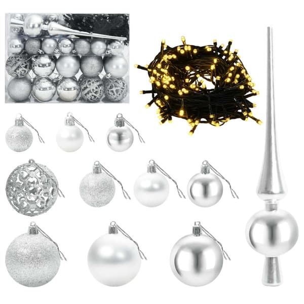 Artificial Christmas Tree with Bauble 120 cm 150 LED-lampor