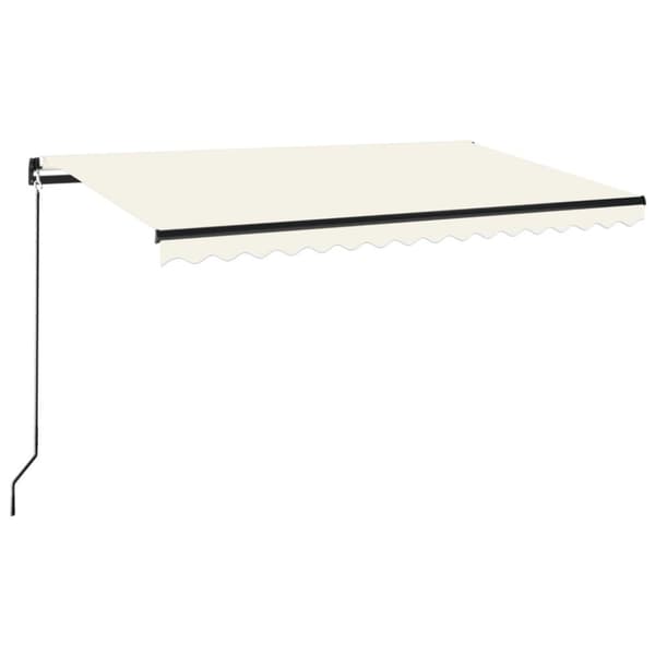Markis manuellt infällbar 450x350 cm gräddvit