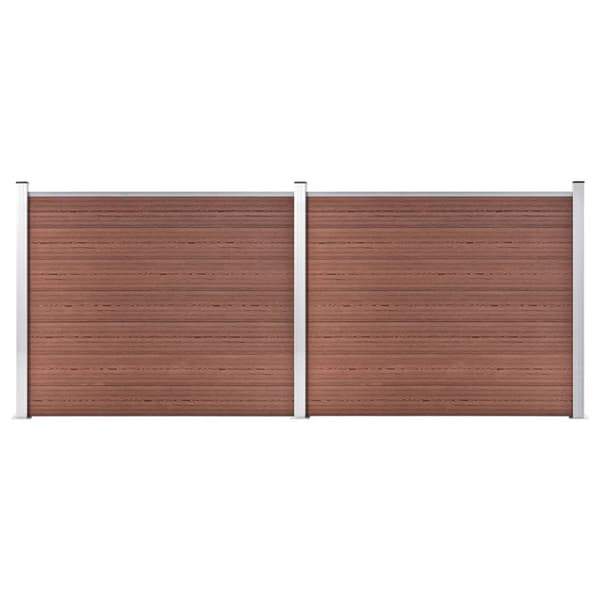 Staketpaneler WPC 353x146 cm brun