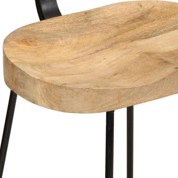 Barstolar 2 st 49x43x88 cm mango i massivt trä