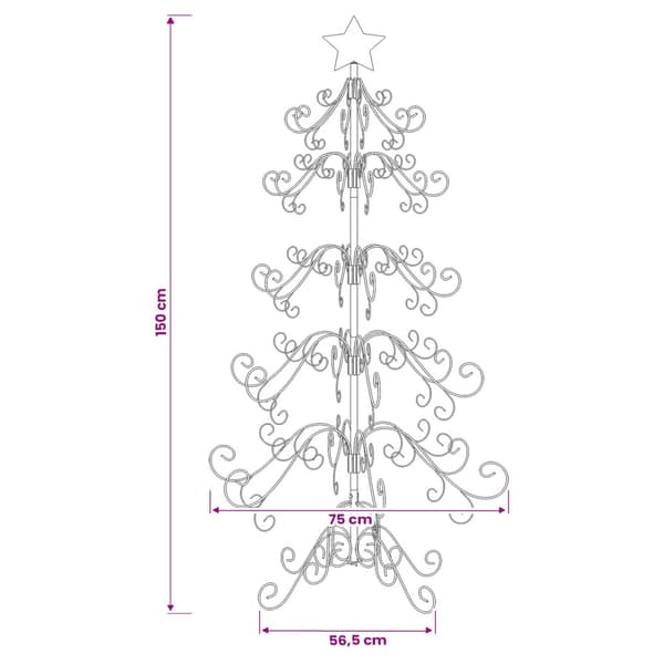 Metall julgran KUOPIO 150 cm stål White