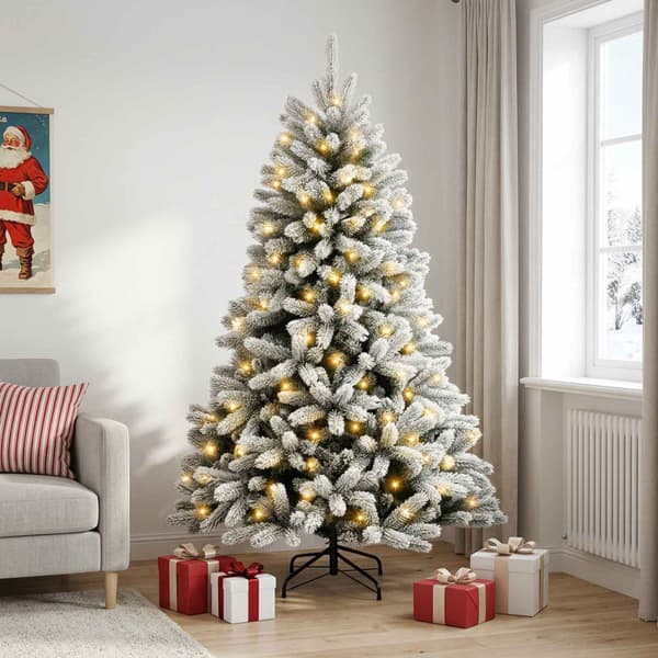 Plast Hingad Julgran 150 cm 150 LED-lampor Varmvit