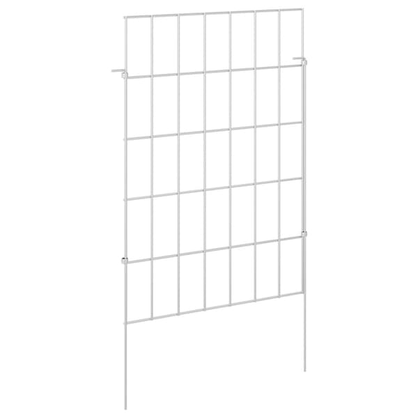 Trädgårdsstängsel med pålar 24 pcs 35 x 50 cm Mesh Silver