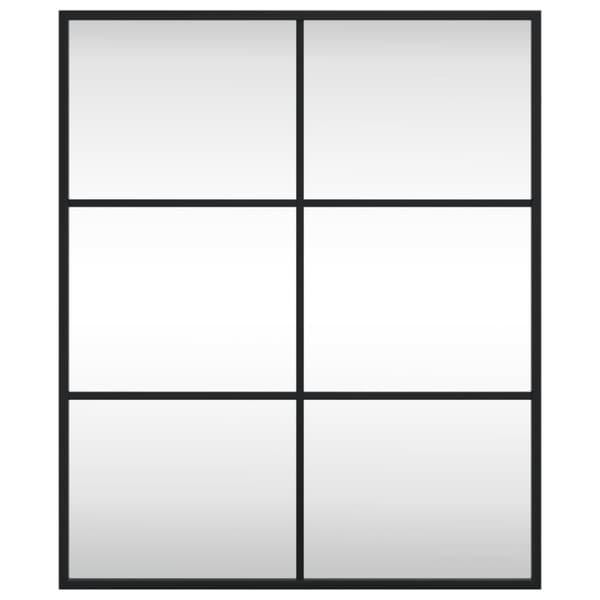 Väggspegel svart 50x60 cm rektangulär järn