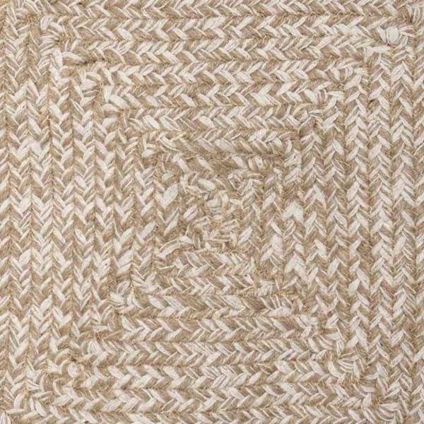 Områdesmattor Rektangulär Naturlig och vit 240 x 340 cm Jute