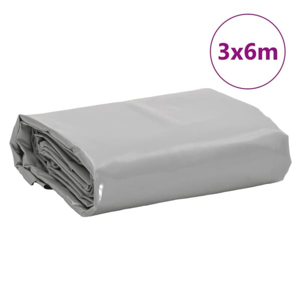 Presenning grå 3x6 m 650 g/m²