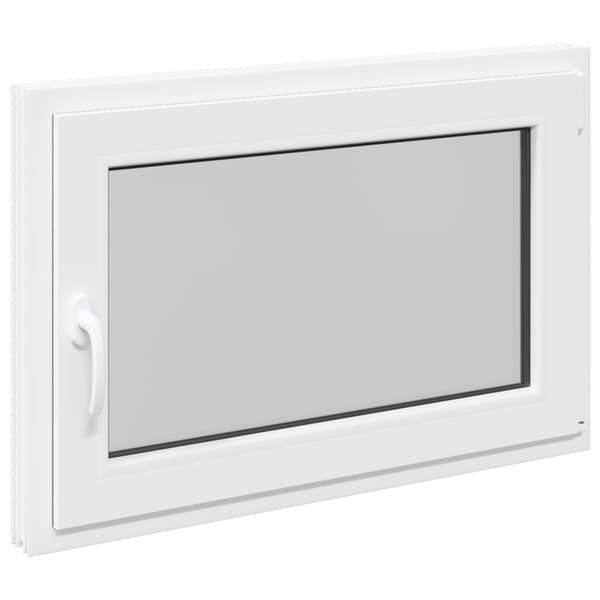 Källarfönster RISOR Vit 90 x 70 cm PVC och glas