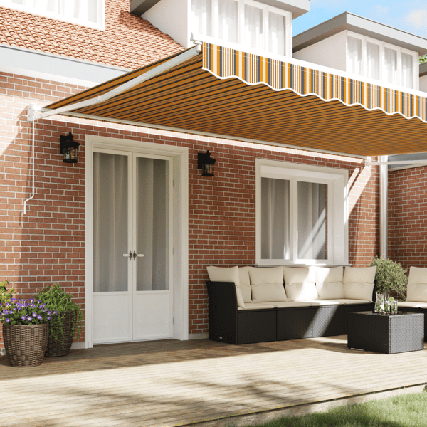 Utdragbar markis Flerfärgsdesign 500 × 300 cm
