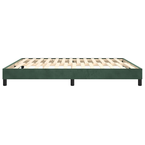 Boxspring-sängram mörkgrön 180x200 cm sammet