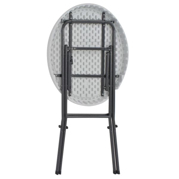 Hopfällbart barbord vit 80x110 cm HDPE